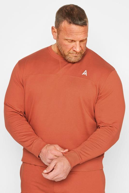 STUDIO A Big & Tall Orange Sweatshirt | BadRhino 1