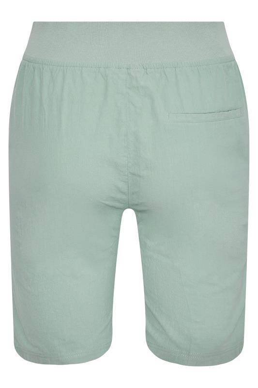 Plus Size Sage Green Cool Cotton Shorts | Yours Clothing  5