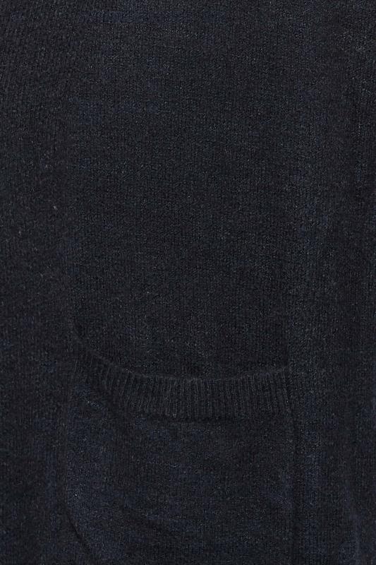 Curve Plus Size Womens Navy Blue Button Detail Knitted Cardigan | Yours Clothing  5
