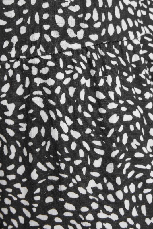 Petite Black Spot Print Harem Trousers 4