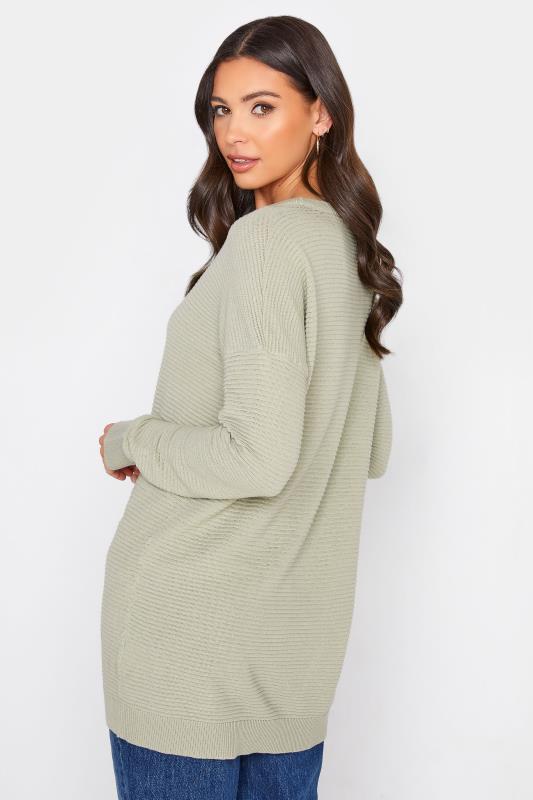 LTS Tall Sage Green Ribbed Knitted Jumper_C.jpg