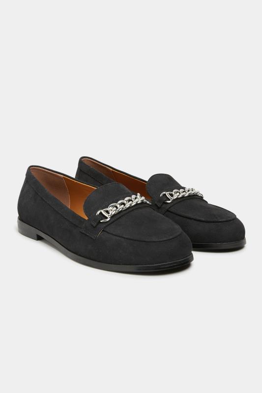 LTS Black Chain Loafers In Standard D Fit 2