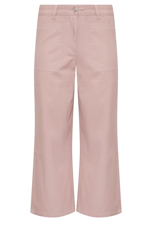 M&Co Petite Pink Wide Leg Carpenter Trousers | M&Co 5