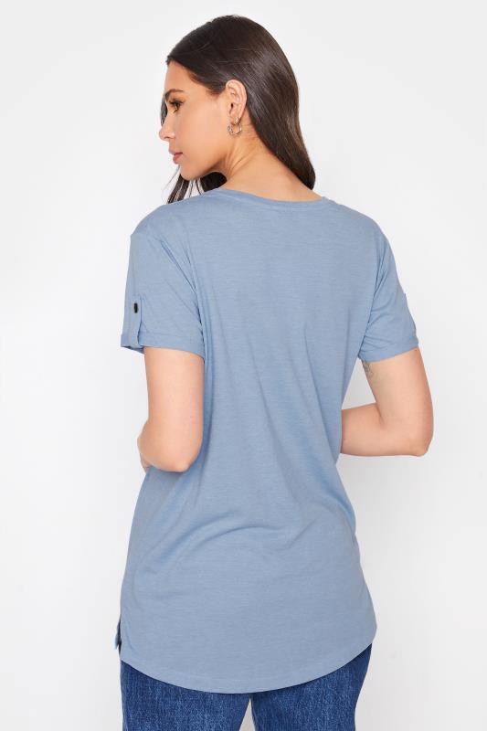 Tall Women's LTS Blue Short Sleeve Pocket T-Shirt | Long Tall Sally 3