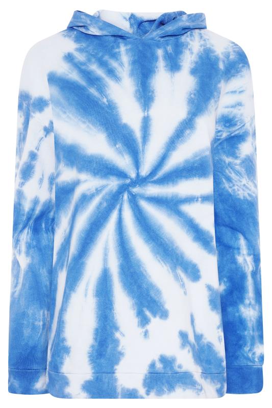 LTS Tall Blue Swirl Tie Dye Hoodie 5