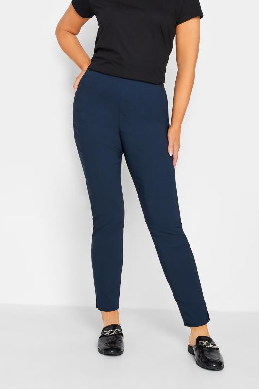 Women's  M&Co Navy Blue Stretch Bengaline Trousers