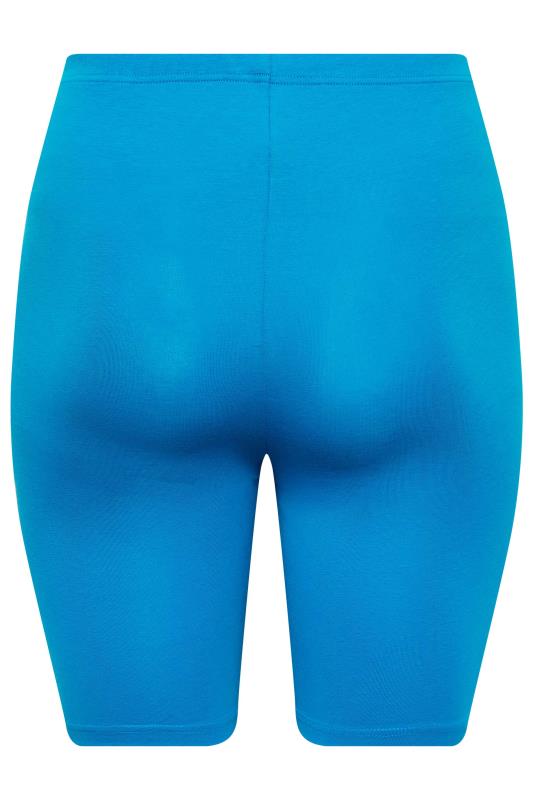 YOURS Curve Blue Cycling Shorts | Yours Clothing 5