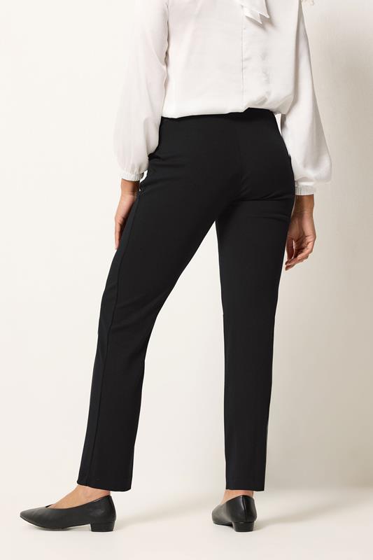 M&Co Black Ponte Seam Detail Trousers | M&Co 2