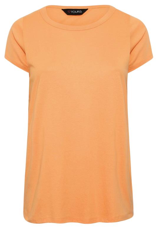Curve Plus Size Orange Essential Short Sleeve T-Shirt | Yours Clothing  5
