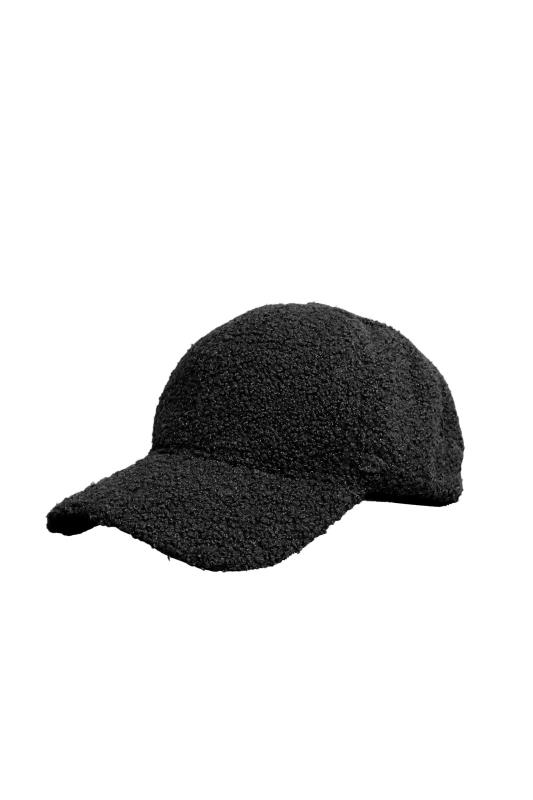 Black Shearling Teddy Cap | Yours Clothing 3