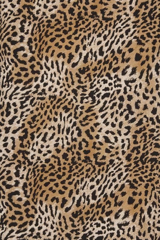 YOURS Curve Plus Size Dark Brown Leopard Print Blouse | Yours Clothing  5