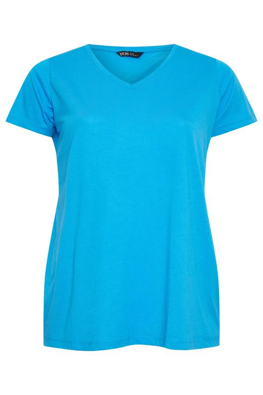 YOURS 3 PACK Plus Size Blue & Green T-Shirts | Yours Clothing 10