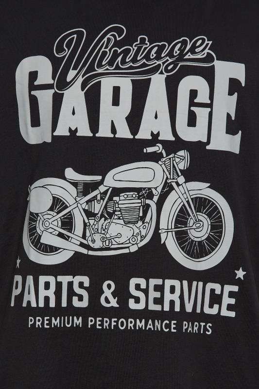 KAM Big & Tall Black Vintage Garage Motorcycle T-Shirt | BadRhino 2
