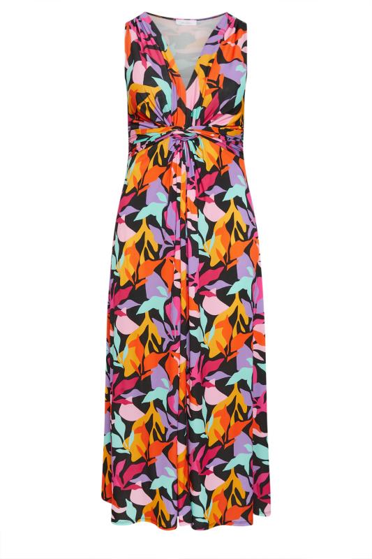 YOURS LONDON Plus Size Black Abstract Print Maxi Dress | Yours Clothing 5