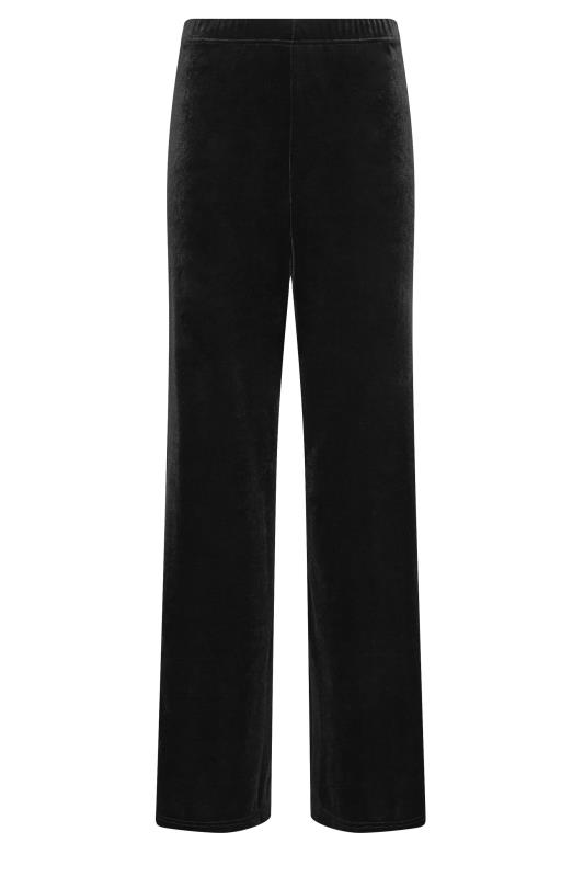 LTS Tall Women's Black Velvet Wide Leg Trousers | Long Tall Sally 3