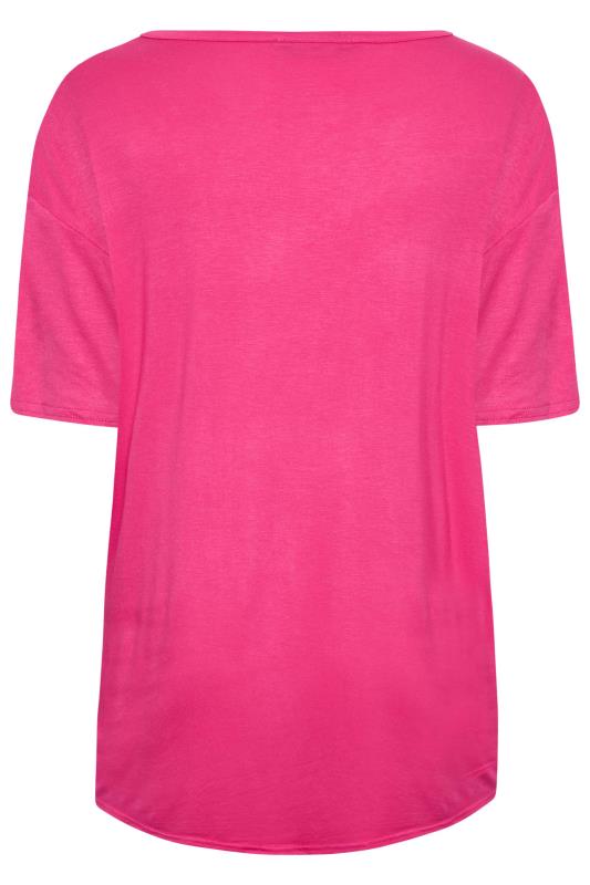 YOURS ACTIVE Plus Size Pink 'Do It For Yourself' Slogan T-Shirt | Yours Clothing | Yours Clothing 8