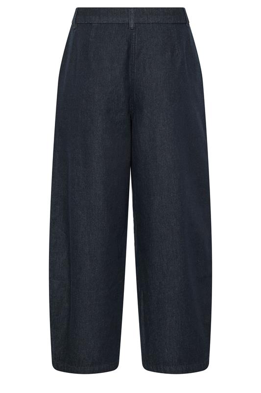 PixieGirl Petite Women's Dark Blue Pleated Wide Leg Jeans | PixieGirl  6