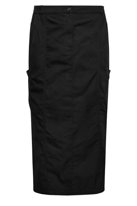 YOURS Plus Size Black Cargo Maxi Skirt | Yours Clothing  5