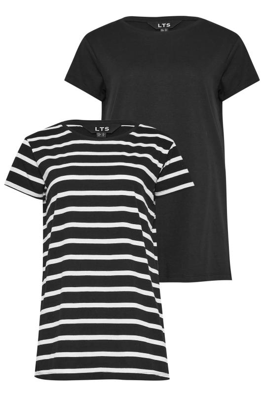 LTS Tall 2 PACK Black Stripe Basic T-Shirts | Long Tall Sally  8