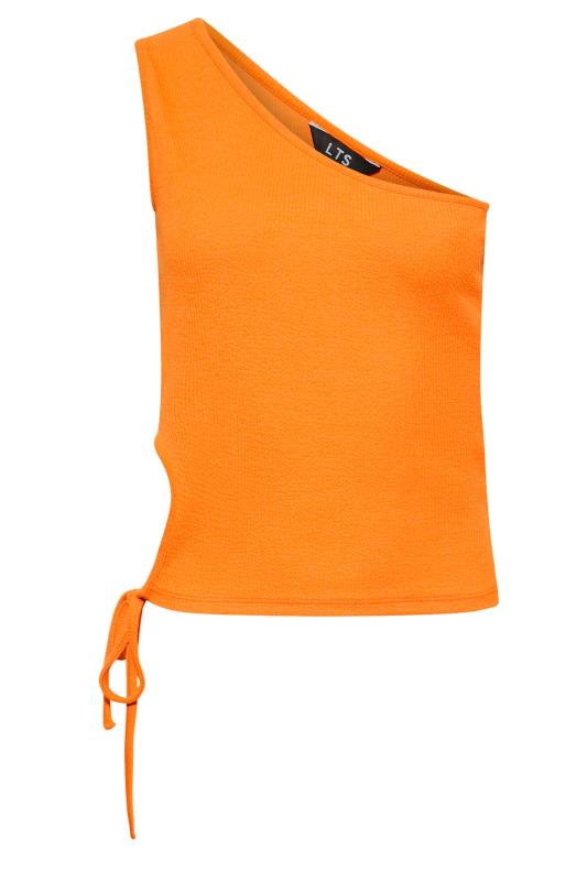 LTS Tall Women's Orange One Shoulder Cropped Top | Long Tall Sally 6