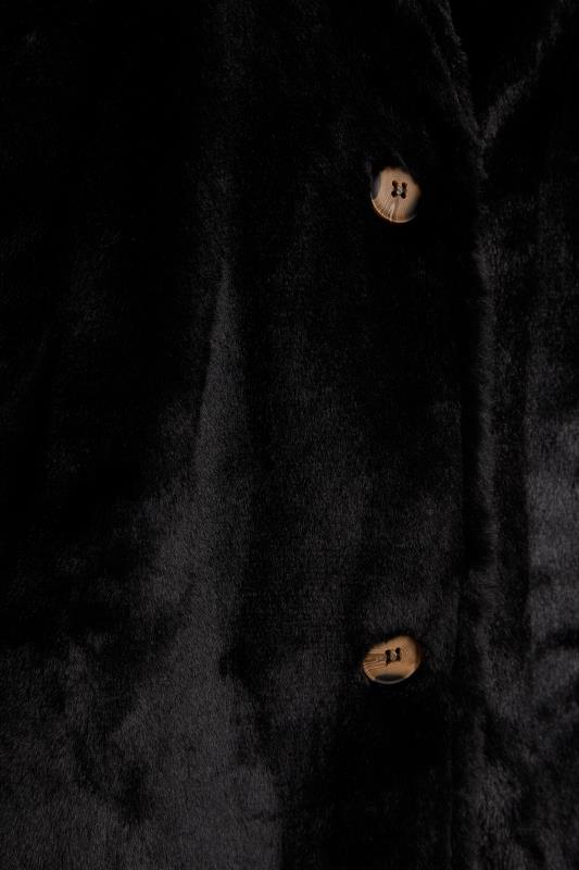 YOURS Plus Size Curve Black Faux Fur Coat | Yours Clothing  5