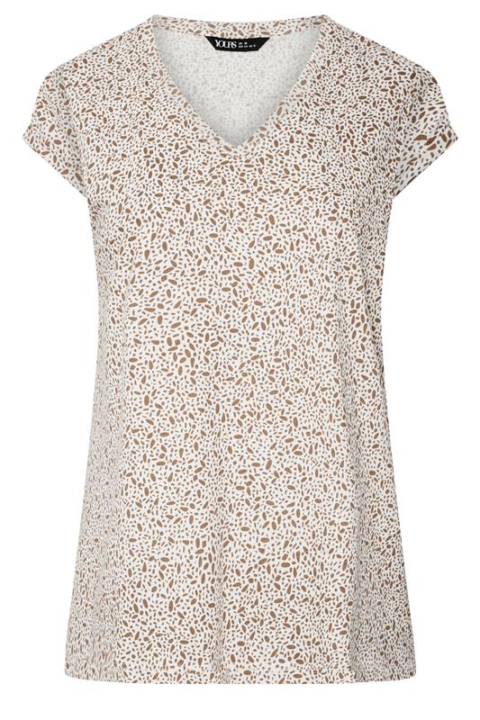  YOURS Curve ivoorkleurige blouse met pebblestructuur