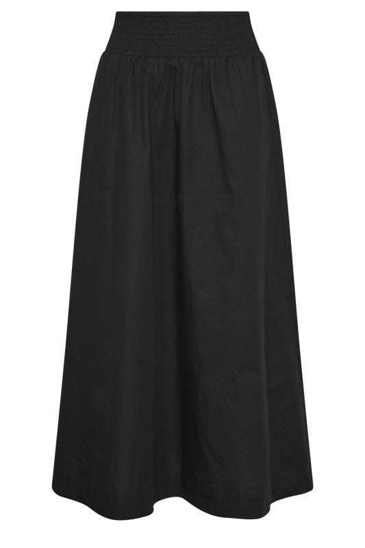 PixieGirl Petite Women's Black Poplin Cotton Maxi Skirt | PixieGirl 5