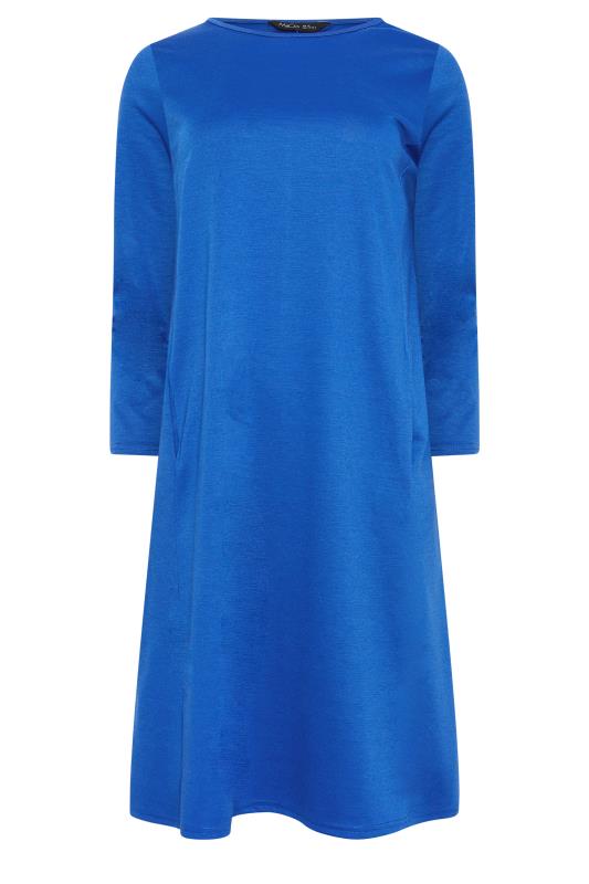M&Co Cobalt Blue Ponte Swing Dress | M&Co 6