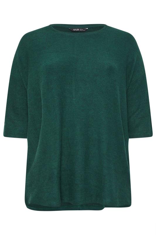 YOURS Plus Size Green Soft Touch Button Top | Yours Clothing 5