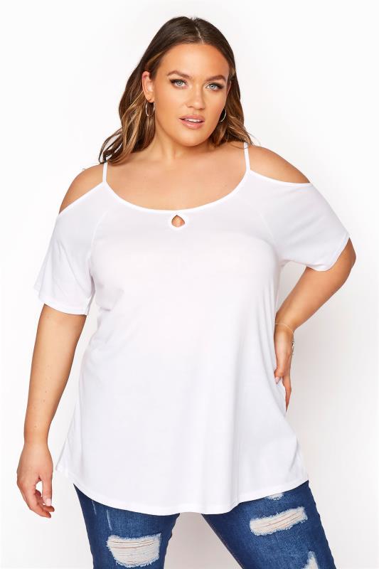 White Strappy Cold Shoulder Top_A.jpg