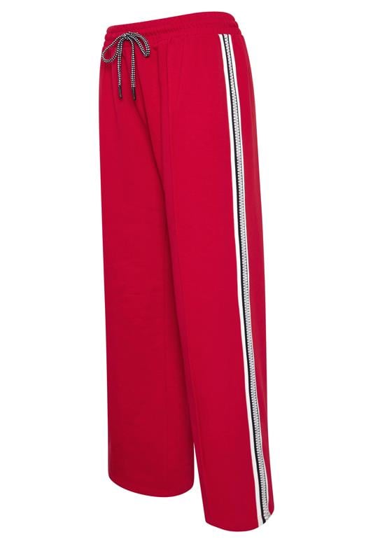 LTS Tall Women's Red Side Tape Wide Leg Joggers | Long Tall Sally 5