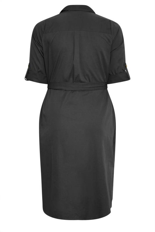 LIMITED COLLECTION Plus Size Black Utility Shirt Dress | Yours Clothing 7