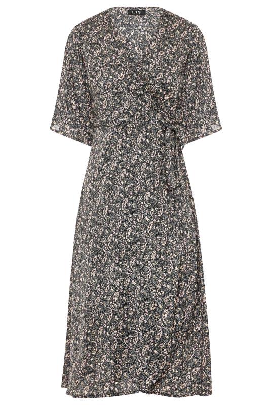 LTS Multi Paisley Midi Wrap Dress | Long Tall Sally
