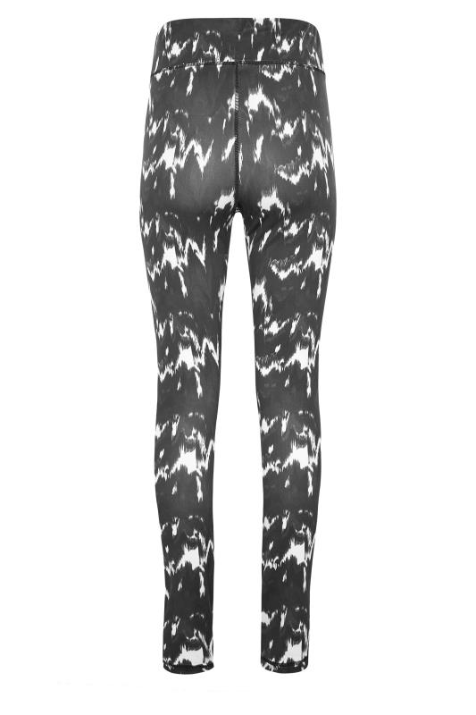 LTS ACTIVE Tall Black Marble Print High Waisted Gym Leggings 5