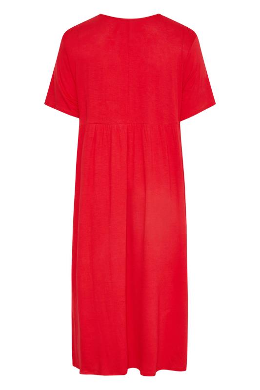 LIMITED COLLECTION Curve Bright Red Throw On Maxi Dress 7
