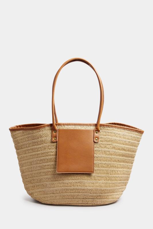 Tan Brown Straw Beach Bag | Yours Clothing 4