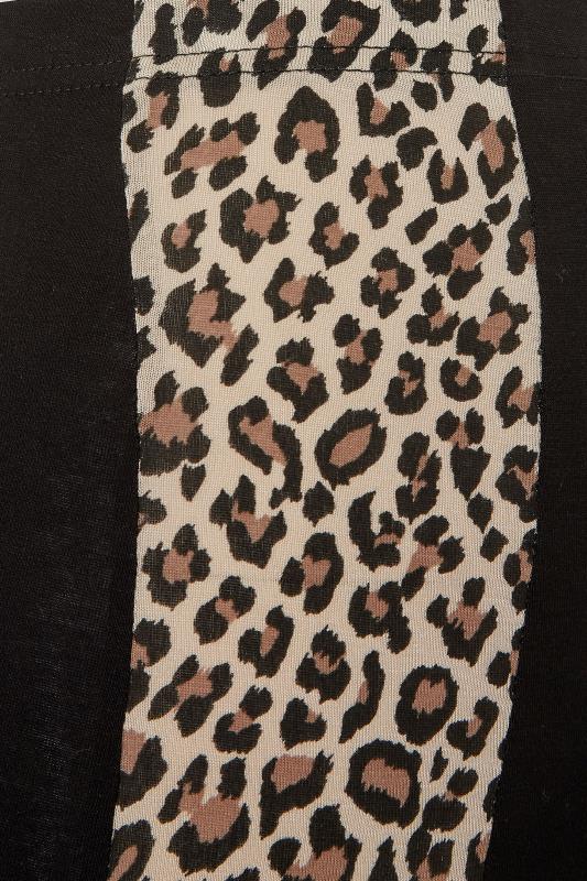 LIMITED COLLECTION Black Leopard Print Stripe Leggings_Ss.jpg