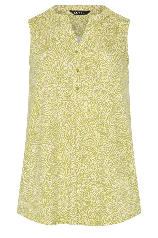 YOURS Plus Size Green Paisley Print Blouse | Yours Clothing 5