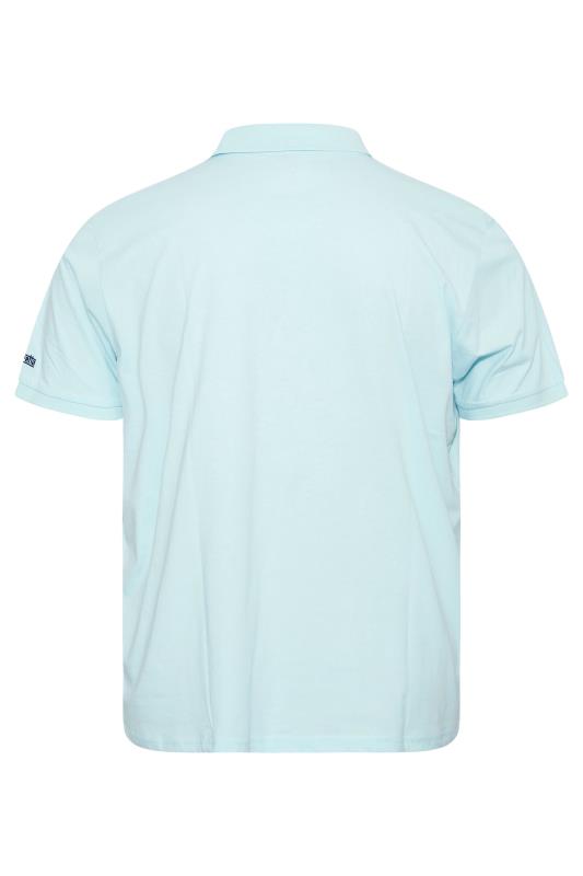 LAMBRETTA Big & Tall Blue Stripe Logo Polo Shirt 4