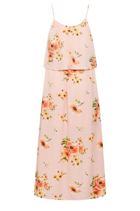 YOURS LONDON Curve Light Pink Floral Overlay Maxi Dress | Yours Clothing 7