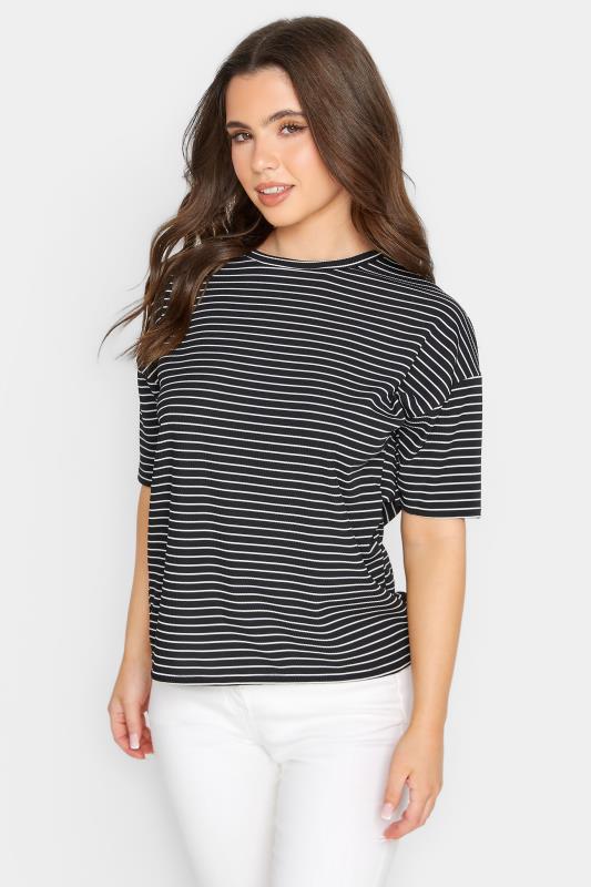 Petite Black Stripe T-Shirt | PixieGirl 1