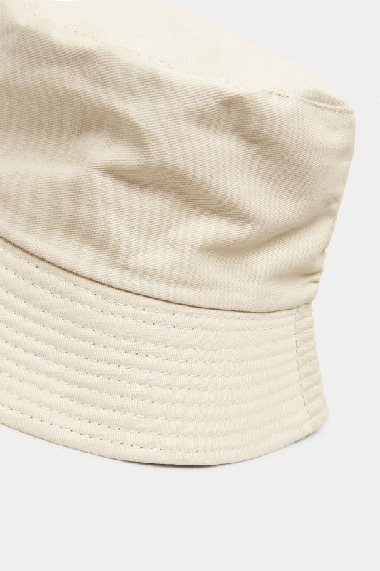 Cream Reversible Bucket Hat | Yours Clothing  2