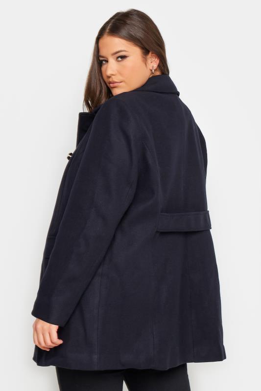 YOURS Plus Size Navy Blue Collared Formal Coat | Yours Clothing 3