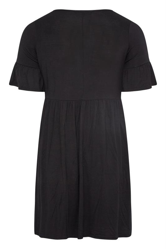Plus Size Black Smock Tunic Dress | Yours Clothing 7