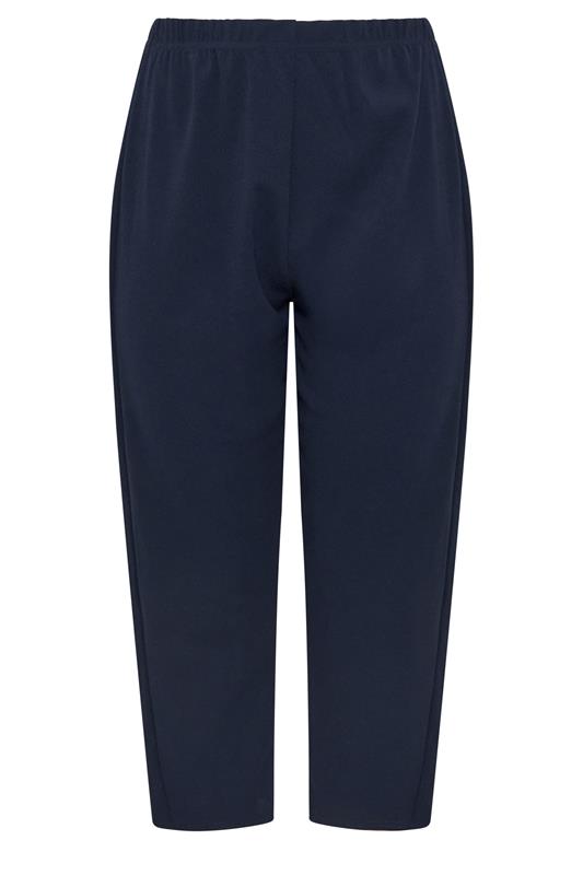 YOURS Plus Size Navy Barrel Trouser | Yours Clothing 5