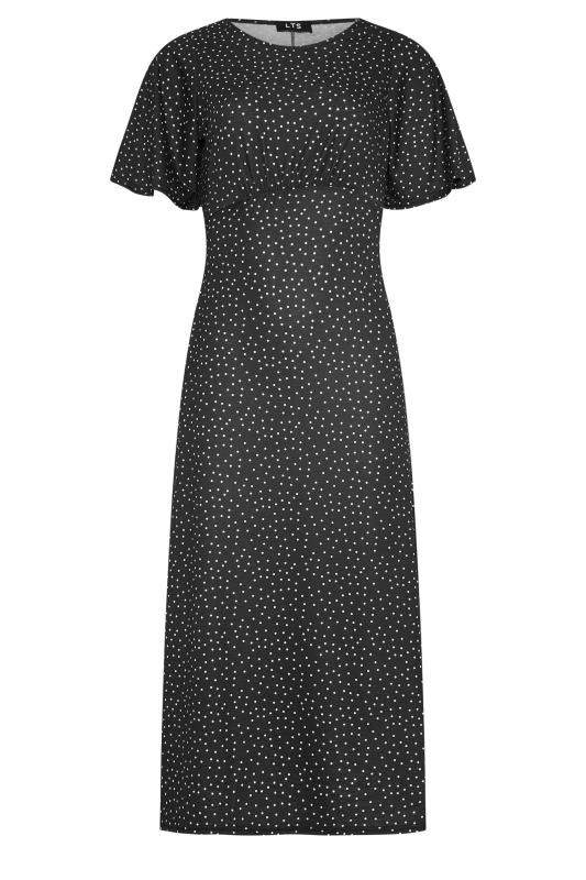 Tall  LTS Tall Black Spot Print Midi Dress