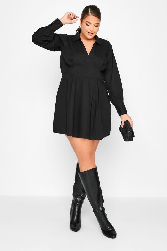 LIMITED COLLECTION Plus Size Black Corset Shirt | Yours Clothing 2