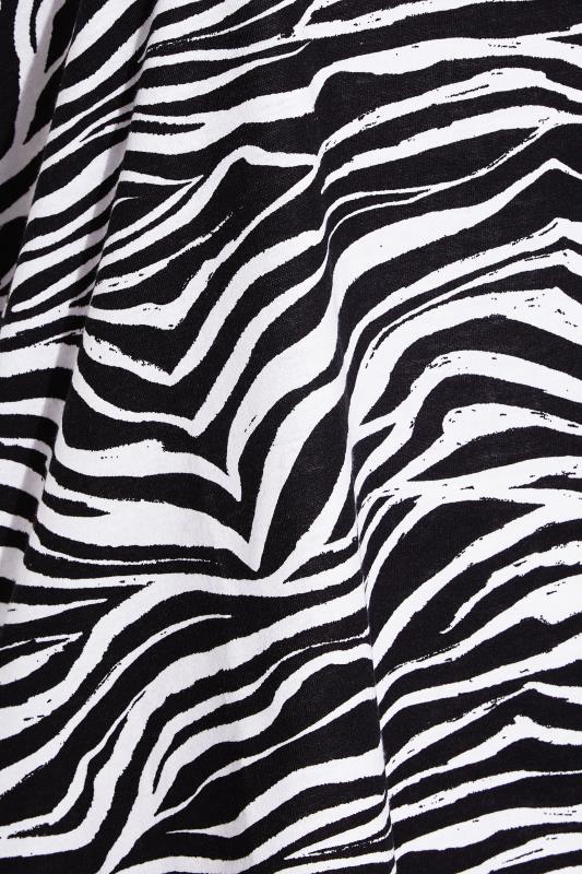 Plus Size Black Zebra Print Bar Back Vest Top | Yours Clothing 6