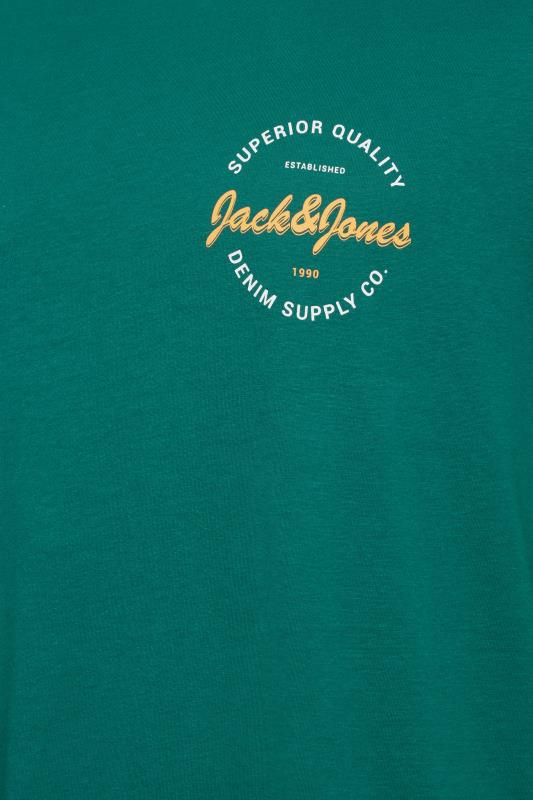 JACK & JONES Big & Tall Green & Black 3 Pack T-Shirts | BadRhino 4