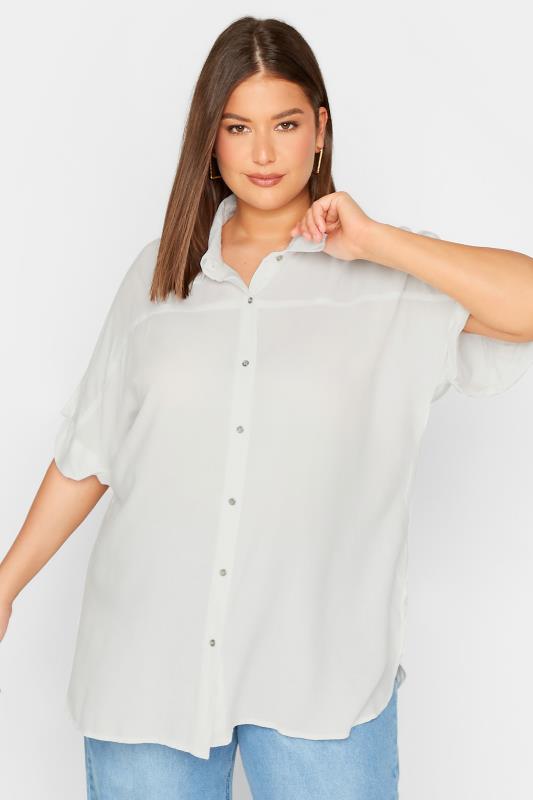 LTS Tall Women's White Short Sleeve Shirt | Long Tall Sally 1